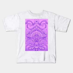 purple mandala pattern Kids T-Shirt